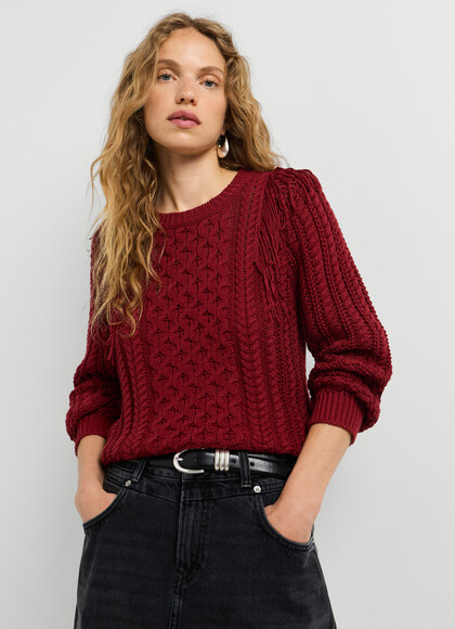 CREW NECK CABLE KNIT JUMPER