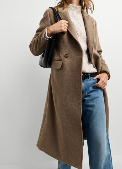 LONG DOUBLE-BREASTED COAT