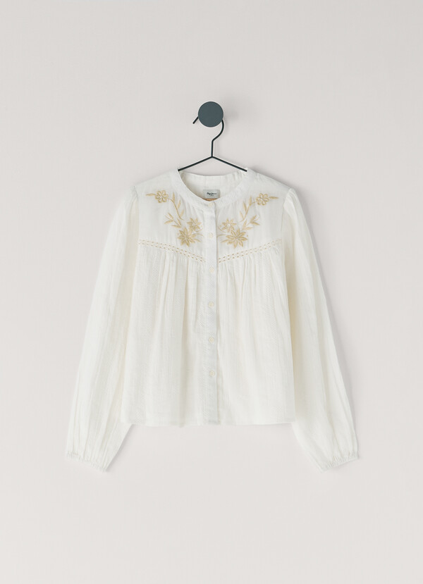 BLUSE BESTICKT