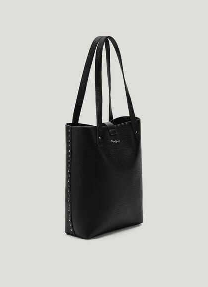 LEATHER EFFECT TOTE BAG