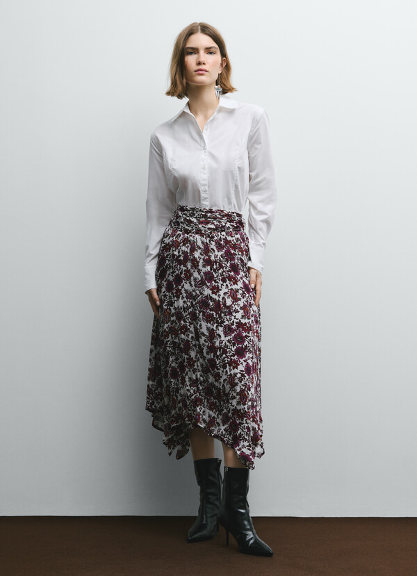 FLORAL PRINT MAXI SKIRT