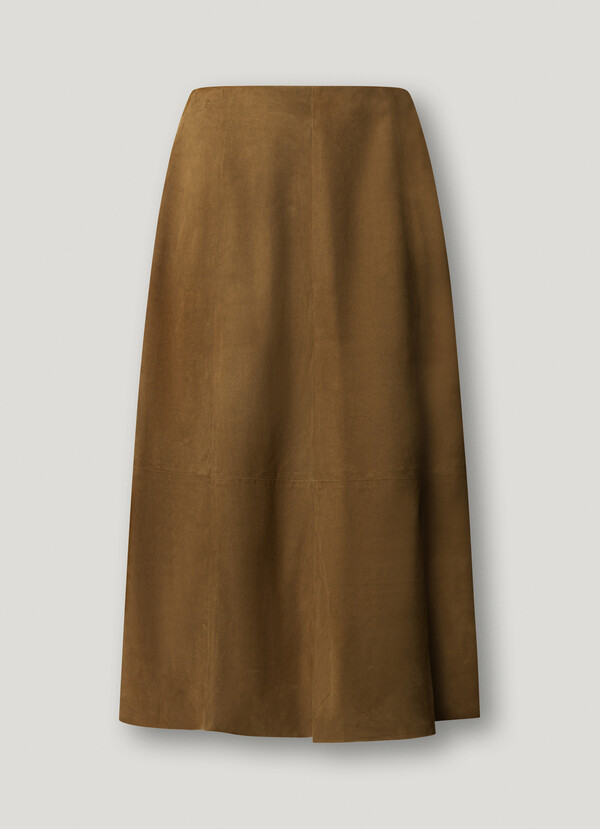 SUEDE MIDI SKIRT