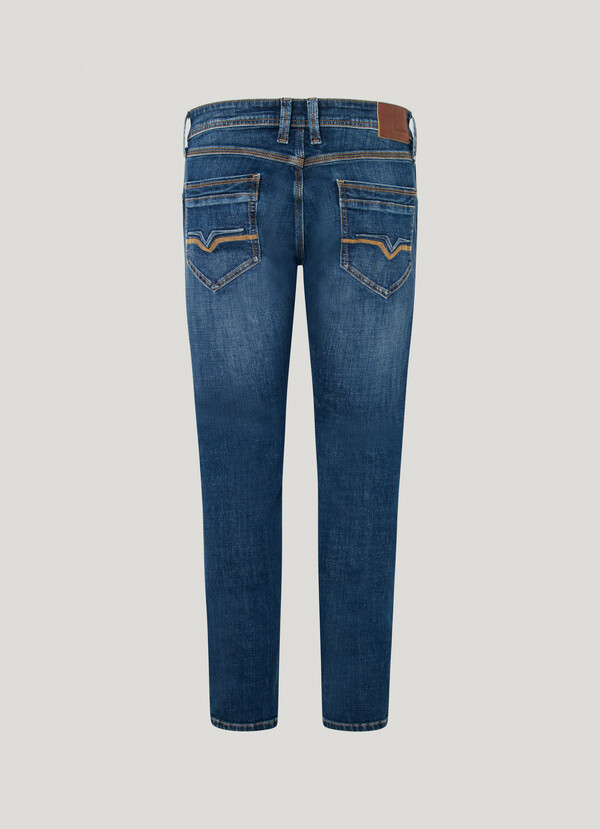 TAPER FIT MID-RISE JEANS - SPIKE