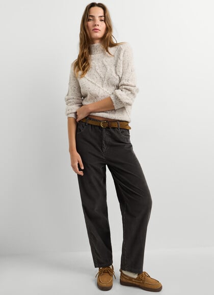 STRAIGHT FIT CORDUROY TROUSERS