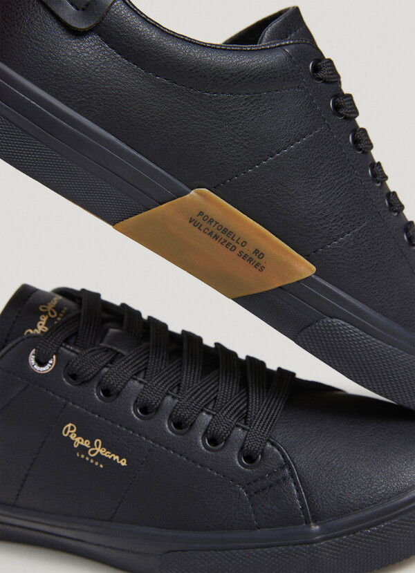 LEATHER EFFECT CLASSIC TRAINERS