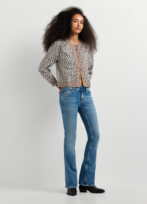 PIMLICO- LOW-RISE FLARE FIT JEANS