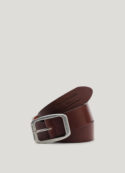 TEXTURED LEATHER BELT