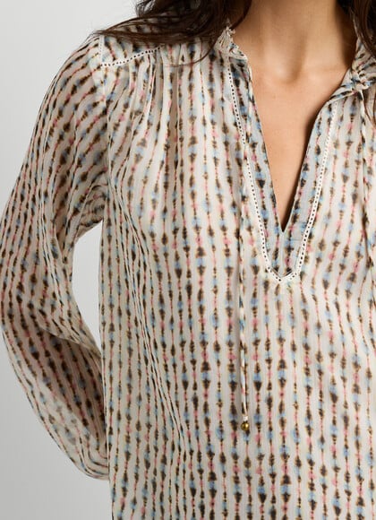 IKAT PRINT FLUID BLOUSE