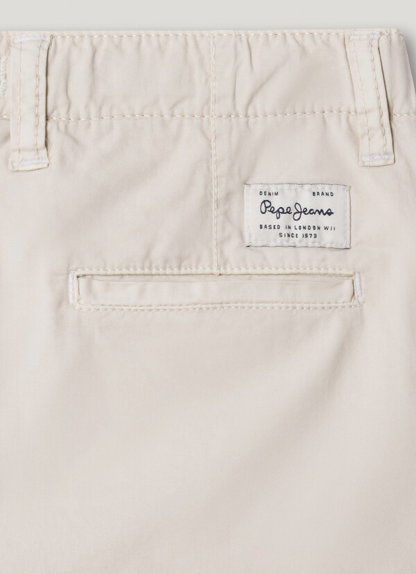 POPLIN CHINO SHORTS
