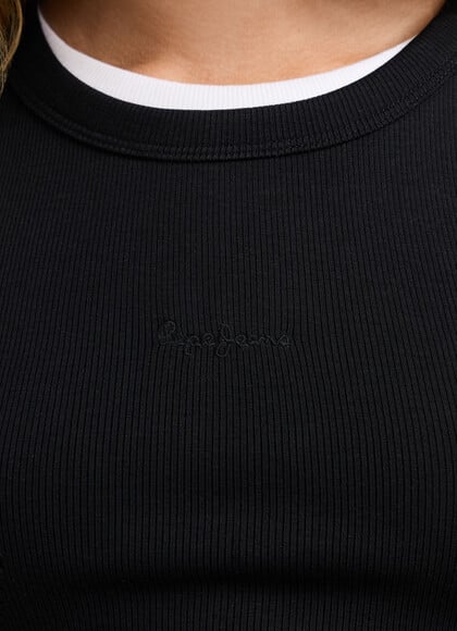 SLEEVELESS RIBBED TOP