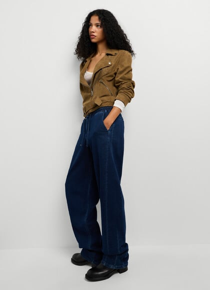 BOW - LOW-RISE LOOSE FIT JEANS