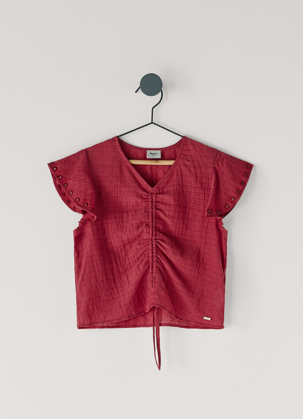 BLOUSE FLUIDE AVEC D&Eacute;TAILS AJOUR&Eacute;S