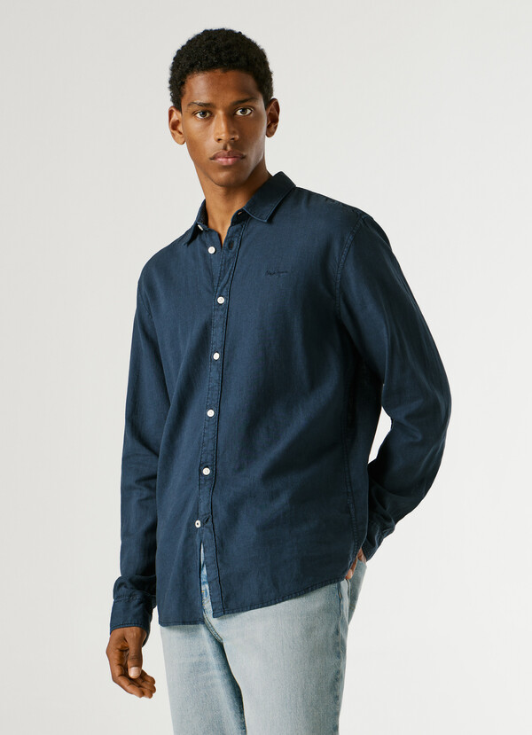 REGULAR FIT GARMENT DYED SHIRT