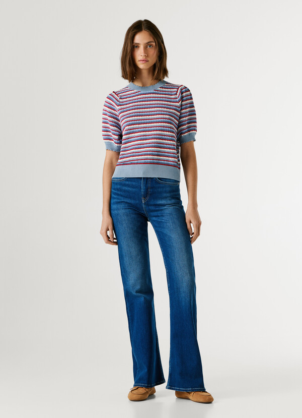 STRIPED KNIT JUMPER
