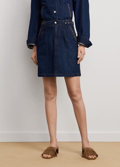 REGULAR FIT DENIM MINI SKIRT