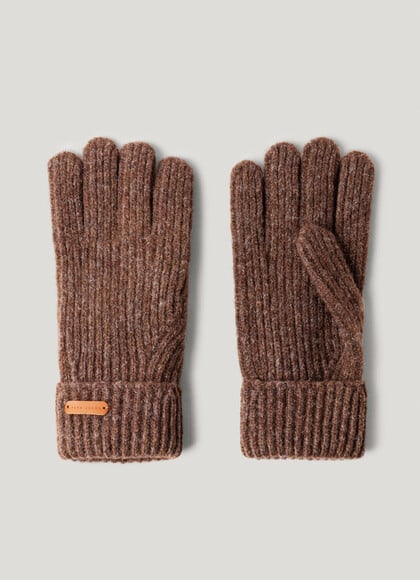 HERRINGBONE KNIT GLOVES
