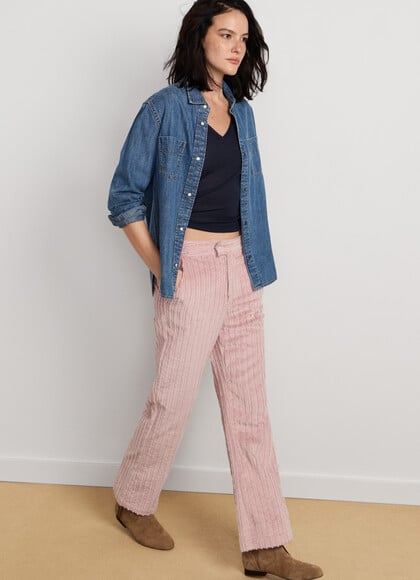 STRAIGHT FIT CORDUROY TROUSERS