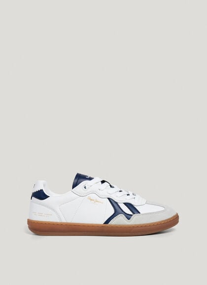 LEATHER TRAINERS WITH CUPSOLE SOLE - BALL