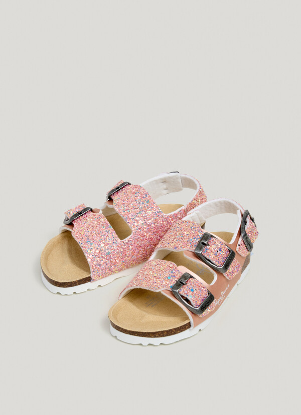 SANDALS WITH GLITTER DETAILS