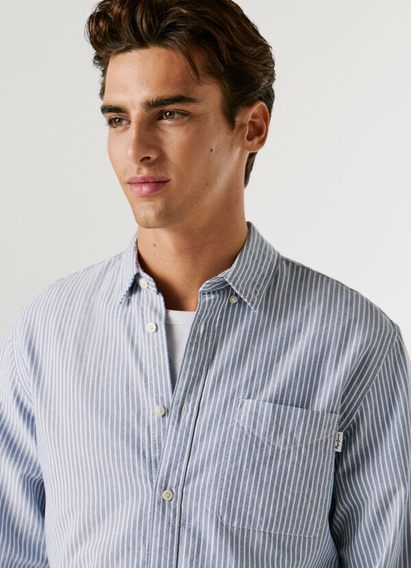 REGULAR FIT STRIPED OXFORD SHIRT
