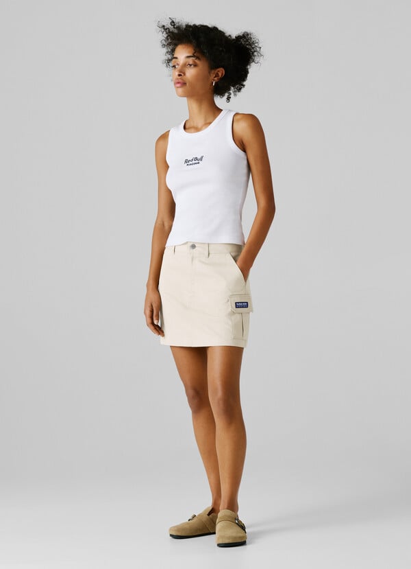SHORT CARGO TWILL SKIRT