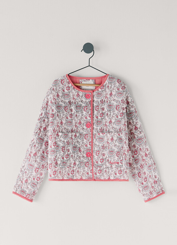 PADDED JACKET WITH FLORAL PRINT