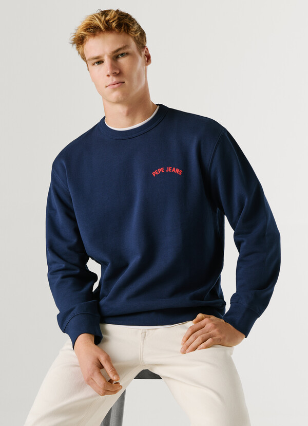 CREW NECK BACK PRINT SWEATSHIRT