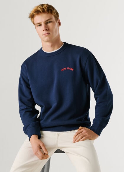 CREW NECK BACK PRINT SWEATSHIRT