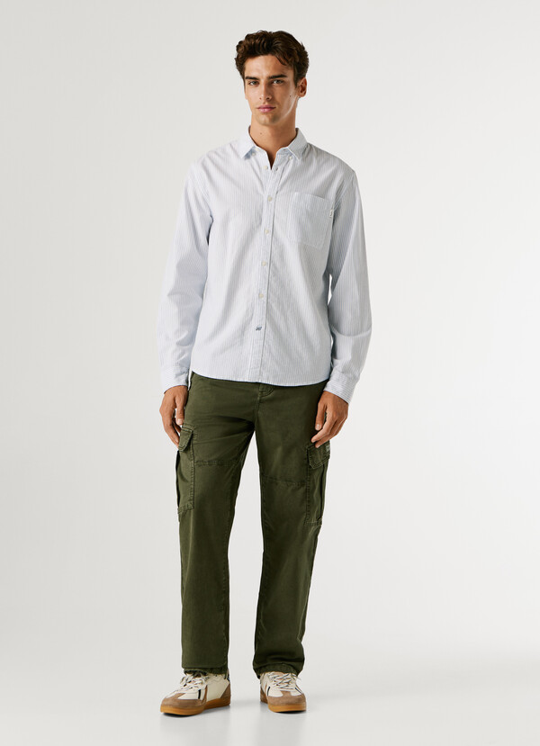 REGULAR FIT STRIPED OXFORD SHIRT