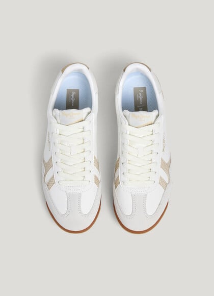 MARVIN - RETRO TRAINERS WITH ANIMAL PRINT DETAILS