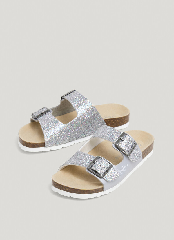 SANDALS WITH GLITTER DETAILS