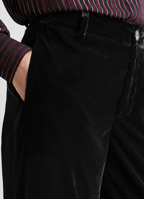 STRAIGHT VELVET TROUSERS