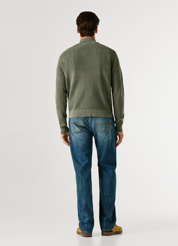 HIGH NECK HALF-ZIP JUMPER
