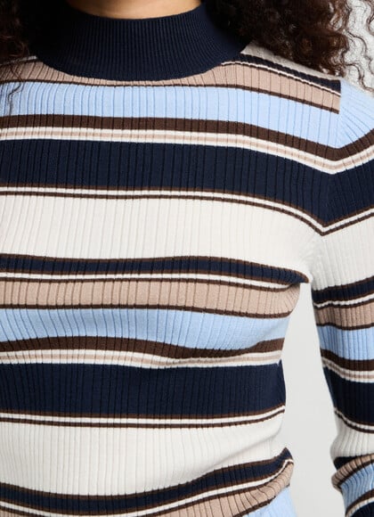 PERKINS COLLAR RIBBED JUMPER