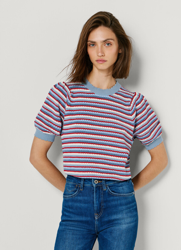 STRIPED KNIT JUMPER
