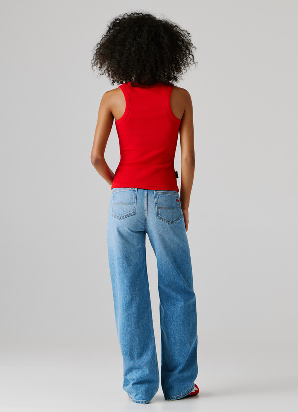 SLEEVELESS RIBBED TOP