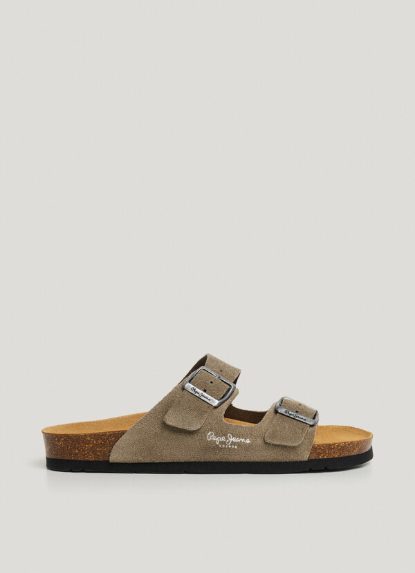 SANDALEN WILDLEDER DOPPELTE SCHNALLE
