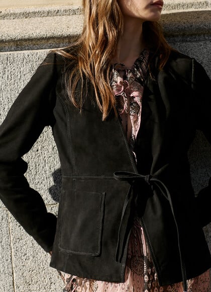 SUEDE KIMONO JACKET