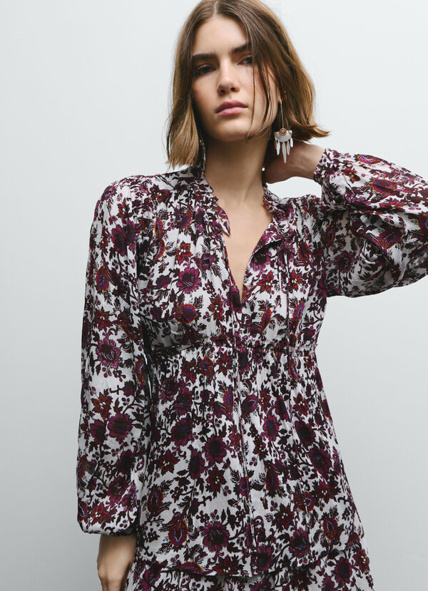 FLORAL PRINT FLUID BLOUSE