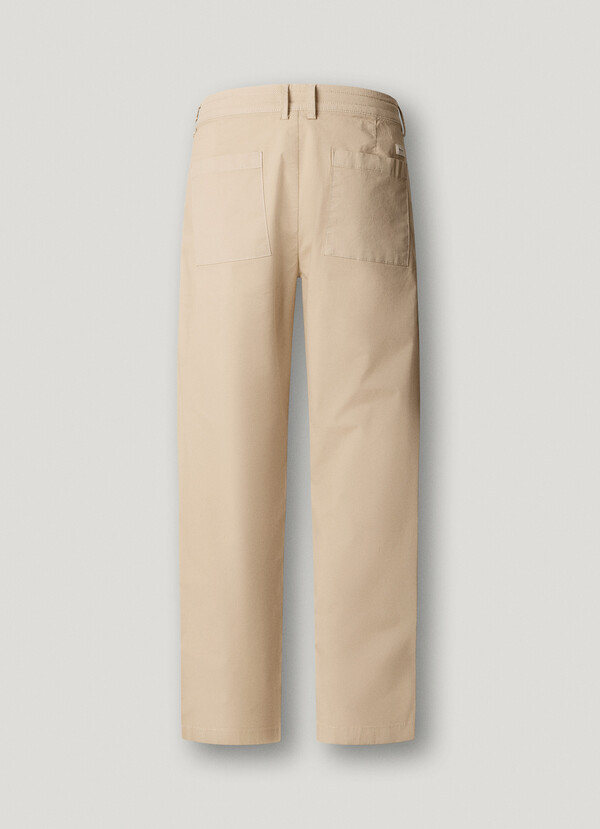 RELAXED FIT POPLIN CHINOS