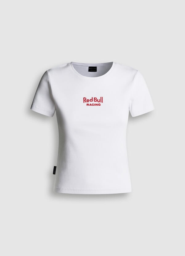 RIBBED LOGO EMBROIDERED T-SHIRT