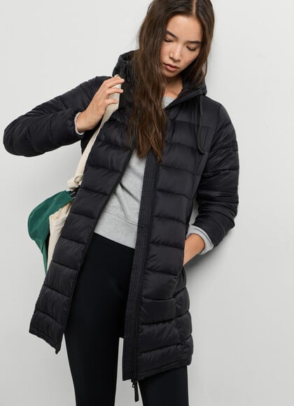 LONG PUFFER JACKET WITH HOOD
