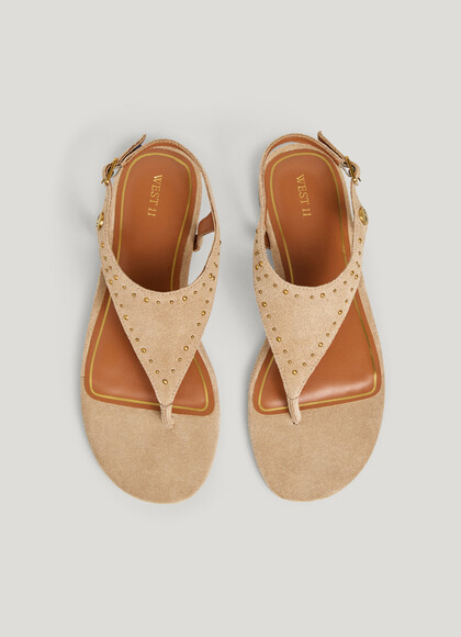 FLAT SUEDE SANDALS