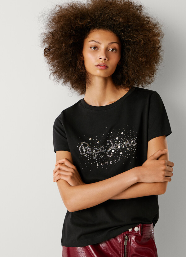 STRASS LOGO T-SHIRT