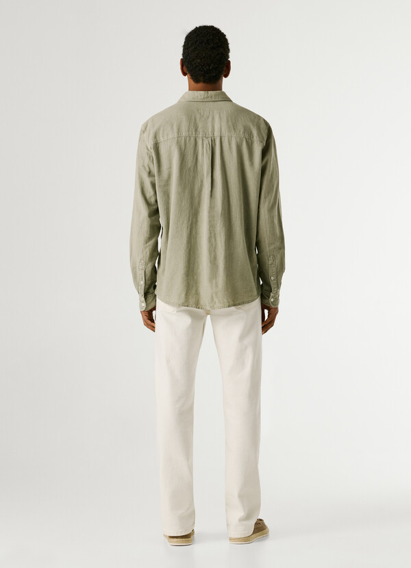 REGULAR FIT GARMENT DYED SHIRT