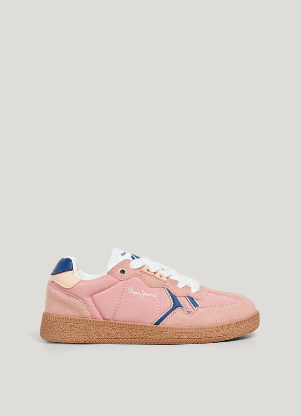 SUEDE EFFECT CUPSOLE SNEAKERS