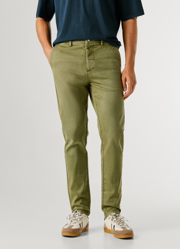TAPERED FIT CHINO TROUSERS