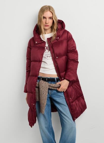 LONG PADDED WATERPROOF PUFFER JACKET