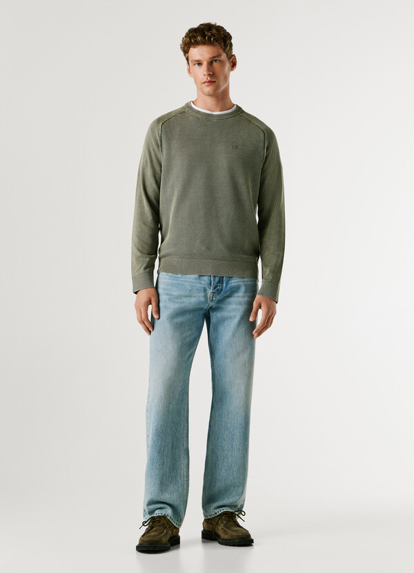 CREW NECK PIQU&Eacute; JUMPER