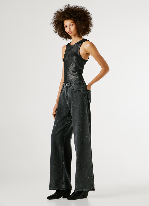 LINA- MID-RISE WIDE FIT JEANS